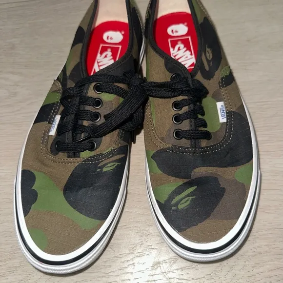 Vans X Bape 44 DX Woodland Camo Sneakers