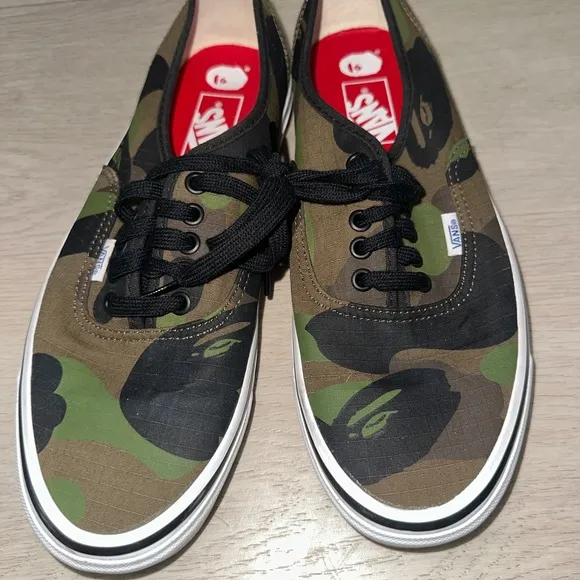 Vans X Bape 44 DX Woodland Camo Sneakers