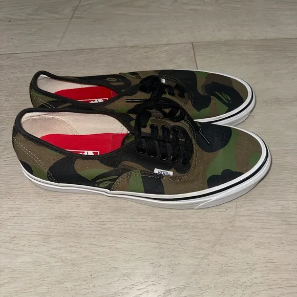 Vans X Bape 44 DX Woodland Camo Sneakers