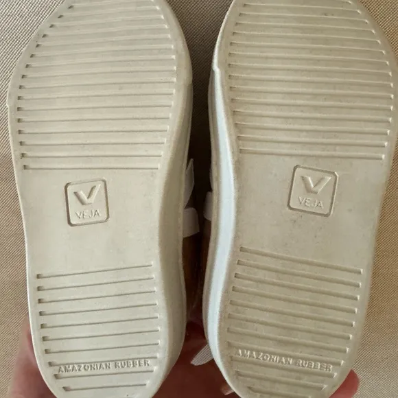 Veja Kids Metallic Gold Sneakers - size 10 pristine