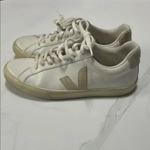 Veja Women's White and Tan Sneakers
