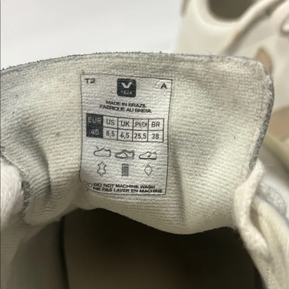 Veja Women's White and Tan Sneakers