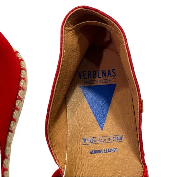 Verbenas Espadrilles Carmen Serraje Fuego size 10 in Red