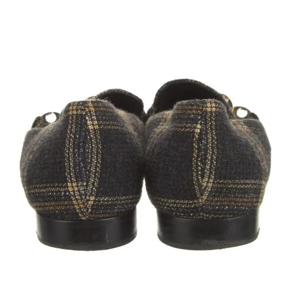 VERONICA BEARD Alire Plaid Chain Loafers 8