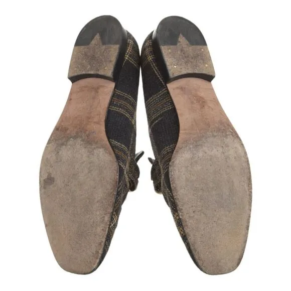 VERONICA BEARD Alire Plaid Chain Loafers 8