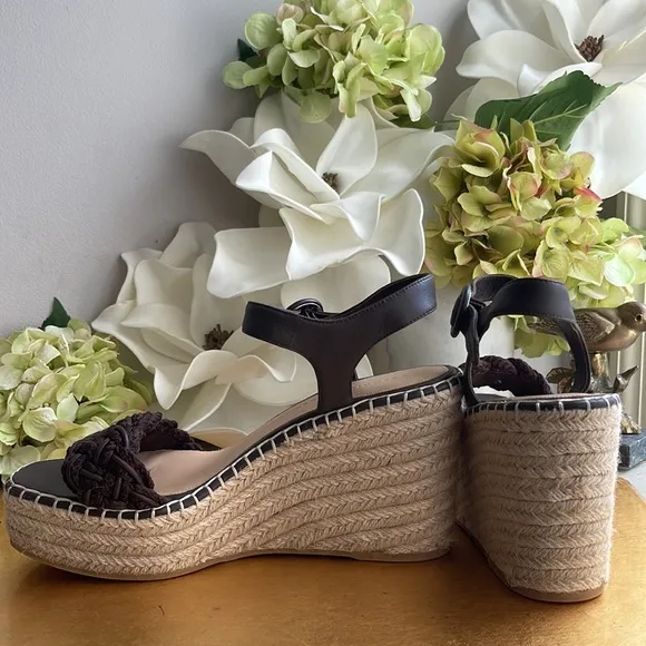 Veronica Beard Reema Wedge Espadrilles in Espresso | Worn Once!