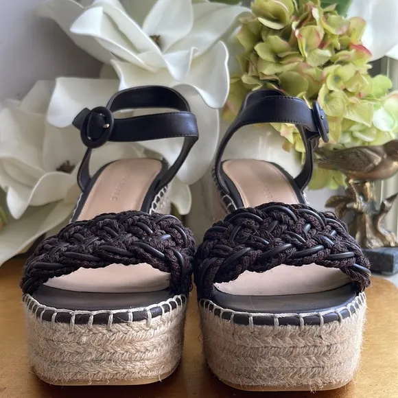 Veronica Beard Reema Wedge Espadrilles in Espresso | Worn Once!
