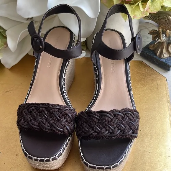 Veronica Beard Reema Wedge Espadrilles in Espresso | Worn Once!