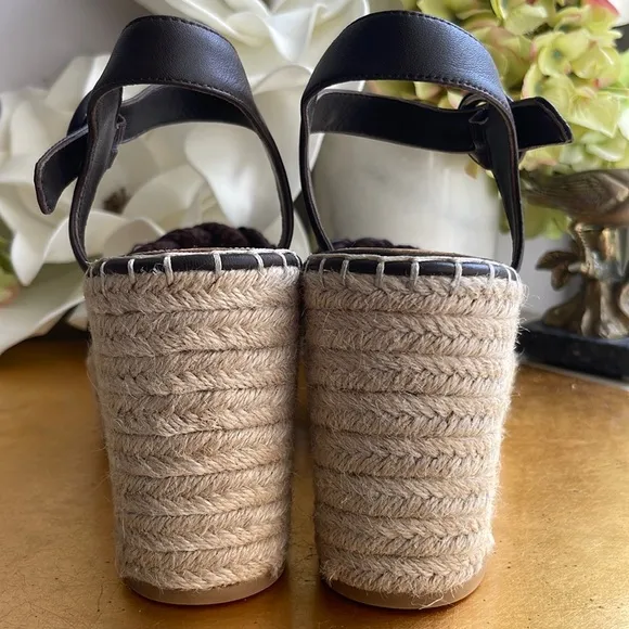 Veronica Beard Reema Wedge Espadrilles in Espresso | Worn Once!