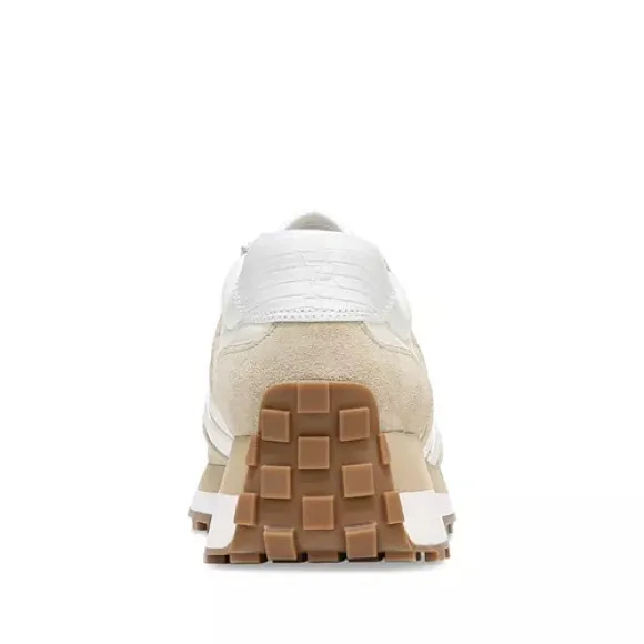 VERONICA BEARD Valentina Low Top Sneakers Women's 9 White &amp; Tan Athleisure Retro