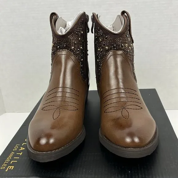Very Volatile Women's Brown Western Ankle Boots Cowboy Booties 8.5
