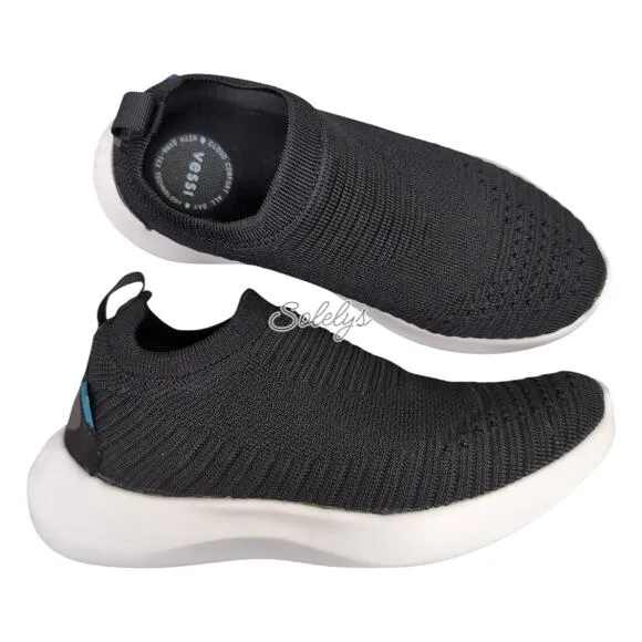Vessi Everyday Move Slip On Onyx Black White Waterproof Dyma-Tex Sneaker Women 5