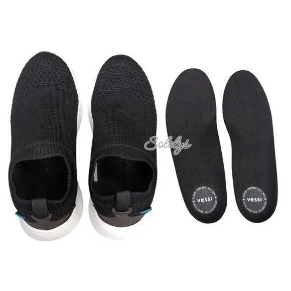 Vessi Everyday Move Slip On Onyx Black White Waterproof Dyma-Tex Sneaker Women 5