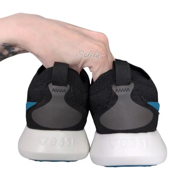 Vessi Everyday Move Slip On Onyx Black White Waterproof Dyma-Tex Sneaker Women 5