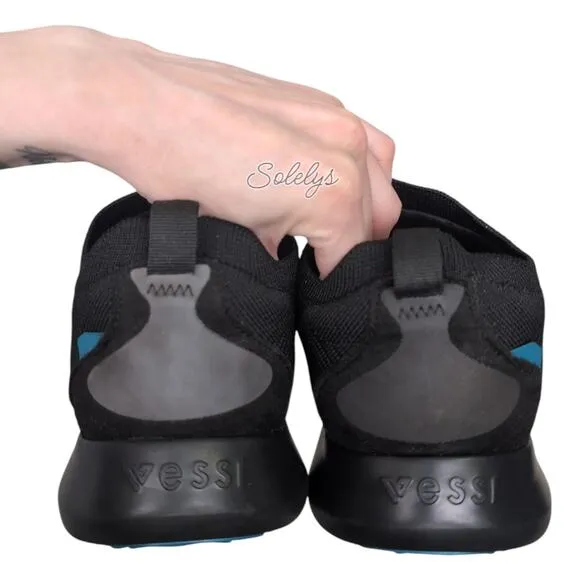 Vessi Everyday Move Slip On Womens 9 Onyx Black Waterproof Dyma-Tex Sneaker
