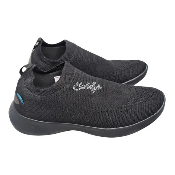 Vessi Everyday Move Slip On Womens 9 Onyx Black Waterproof Dyma-Tex Sneaker