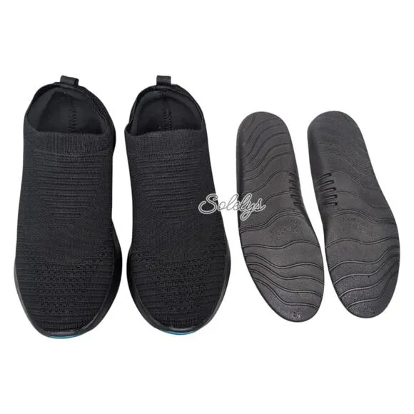 Vessi Everyday Move Slip On Womens 9 Onyx Black Waterproof Dyma-Tex Sneaker
