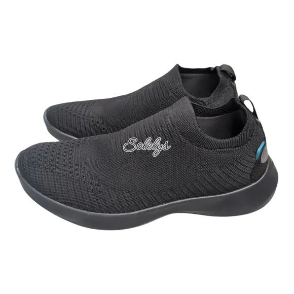 Vessi Everyday Move Slip On Womens 9 Onyx Black Waterproof Dyma-Tex Sneaker