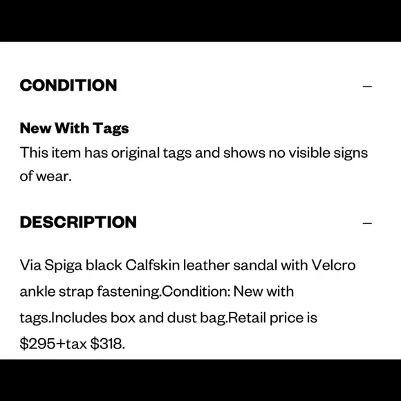 VIA SPIGA BLACK FAXON SANDALS