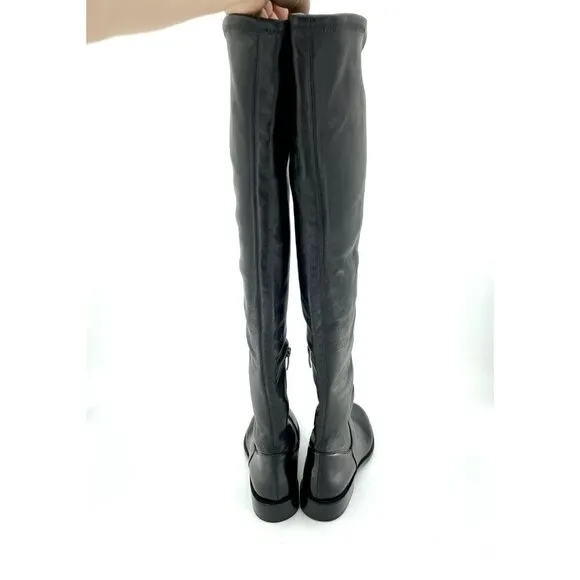 Via Spiga Boots Boni Over the Knee Black Leather Tall Riding SZ 5.5 New