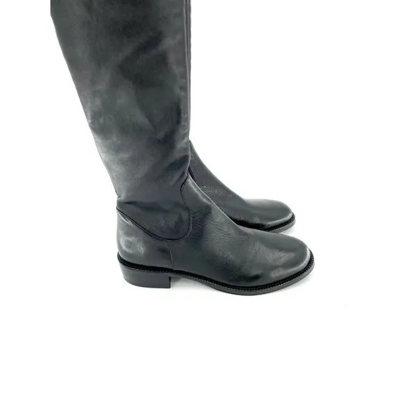 Via Spiga Boots Boni Over the Knee Black Leather Tall Riding SZ 5.5 New
