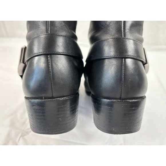 Via Spiga Kacey Black Leather Riding Boots size 9