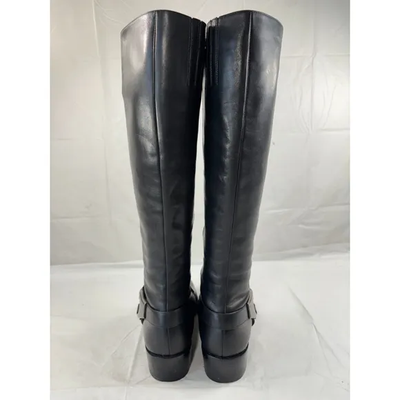 Via Spiga Kacey Black Leather Riding Boots size 9