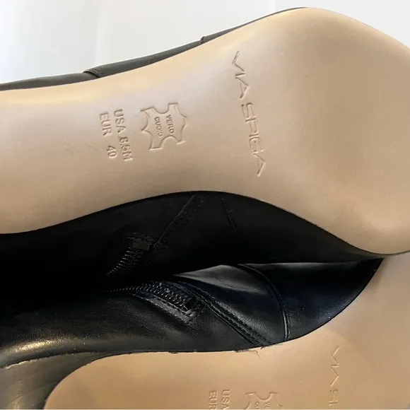 Via Spiga Mid Calf Heeled Boots