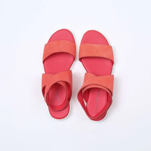 Via Spiga Women Jordan Suede Ankle Strap Sandals Apricot Size 6