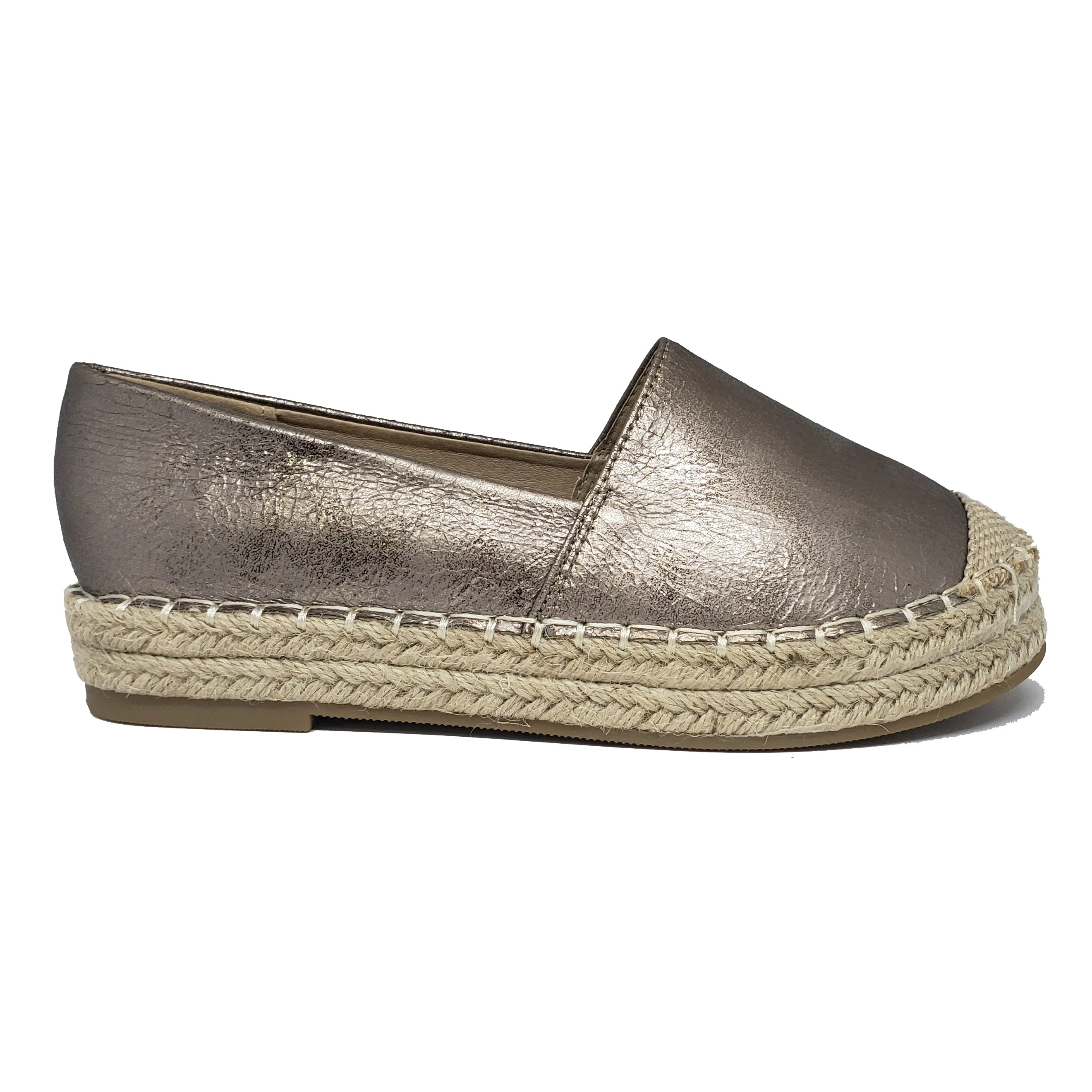 Victoria Adames Jackie Pewter Espadrilles Shoes