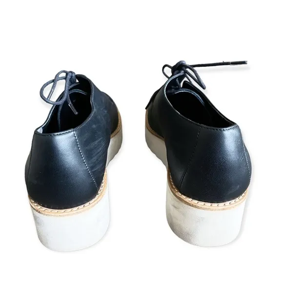 Vince Black Zina Leather &amp; Suede Platform Loafers