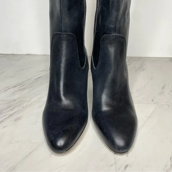 Vince Camuto Caseyl Black Leather Heeled Tall Boot 7M
