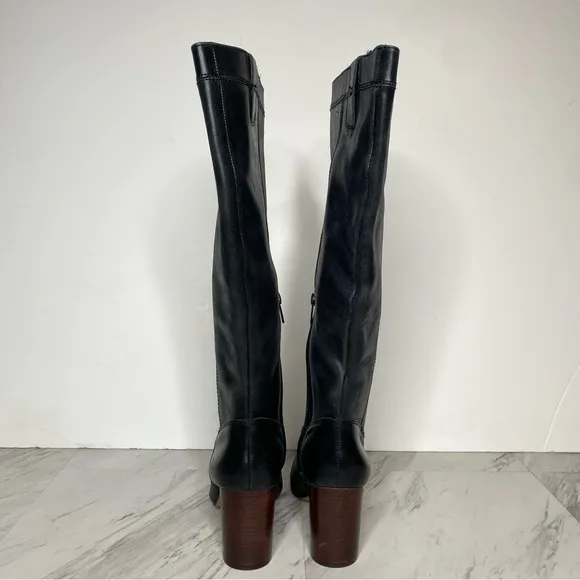 Vince Camuto Caseyl Black Leather Heeled Tall Boot 7M
