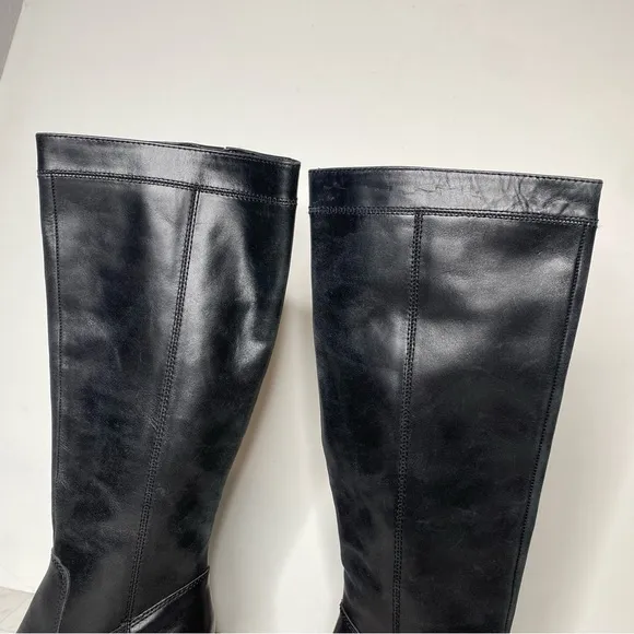 Vince Camuto Caseyl Black Leather Heeled Tall Boot 7M
