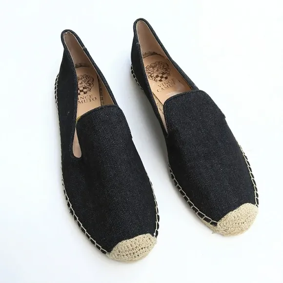 Vince Camuto denim espadrille slip on flats