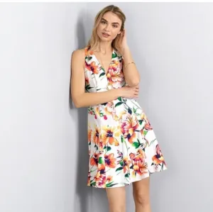 Vince camuto floral sleeveless V-neck Dress