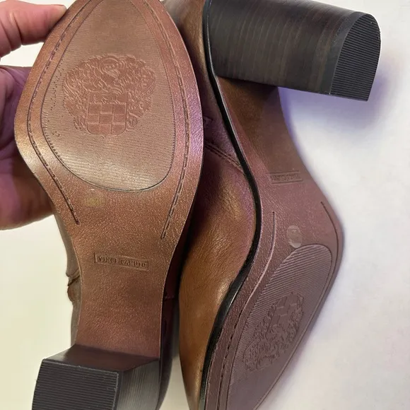 Vince Camuto Franell Boots Brown Cognac Leather Size 11