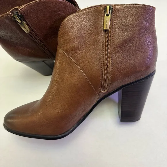 Vince Camuto Franell Boots Brown Cognac Leather Size 11