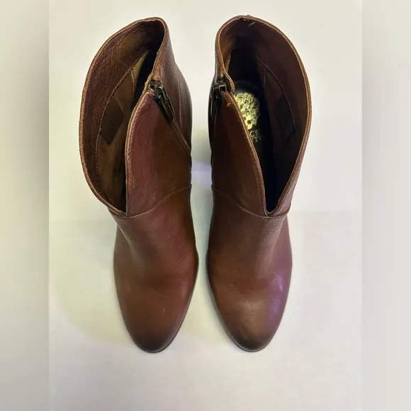 Vince Camuto Franell Boots Brown Cognac Leather Size 11