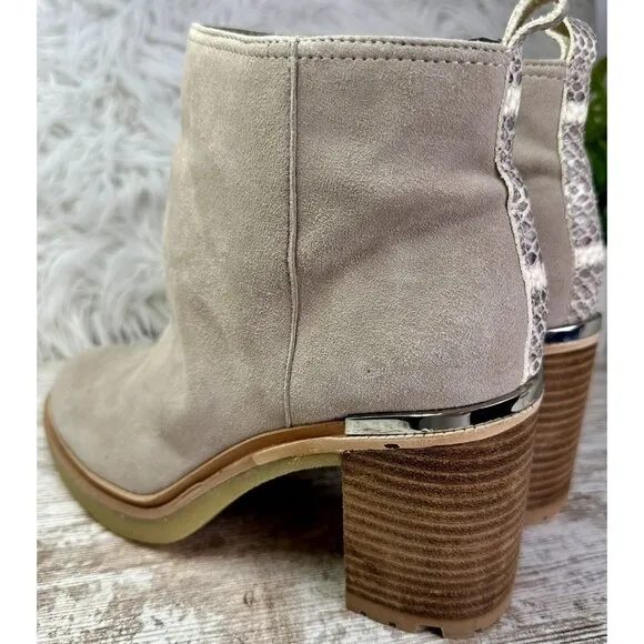 VINCE CAMUTO Gorgan Boots Women’s Size 8 Grey Suede Kelivena Ankle MSRP $149