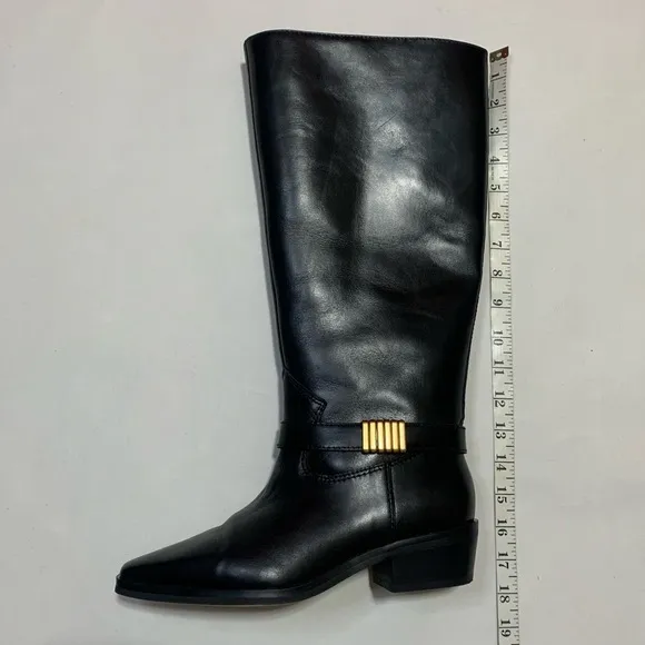 VINCE CAMUTO Melise Wide Calf Tall Black Boots - Size 7.5W