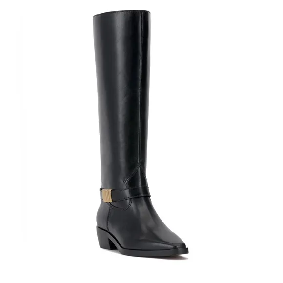 VINCE CAMUTO Melise Wide Calf Tall Black Boots - Size 7.5W
