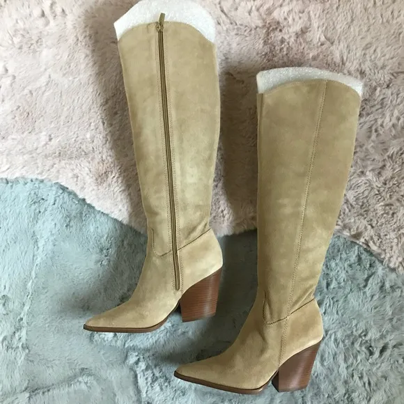 Vince camuto oyennda vanilla wide calf boots