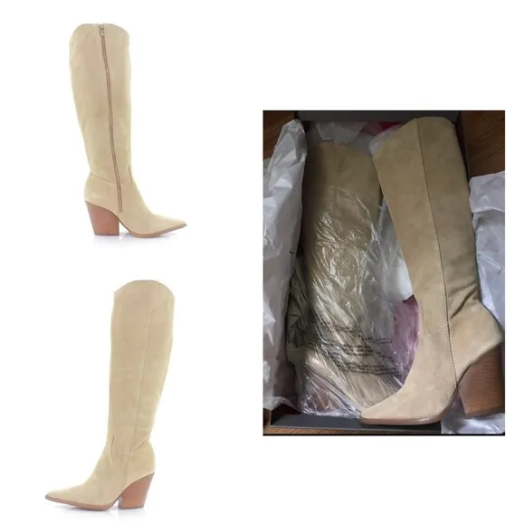 Vince camuto oyennda vanilla wide calf boots