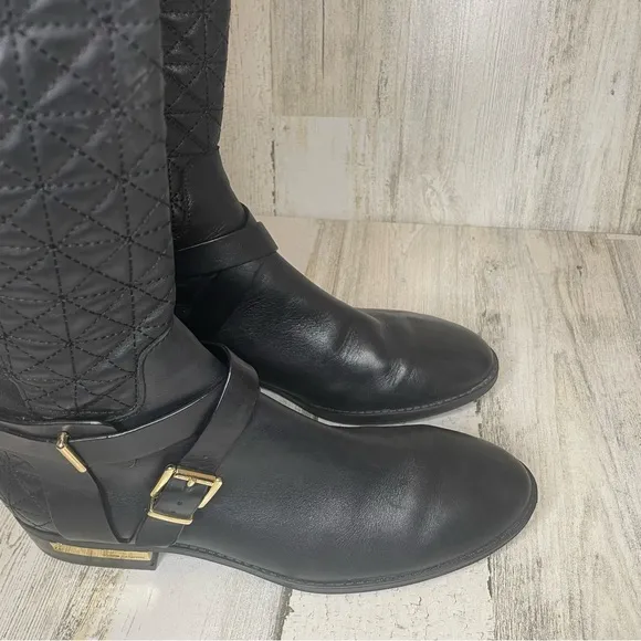 Vince Camuto Patira Wide-Calf Quilted Over-The-Knee Riding Boots -Black size 8.5