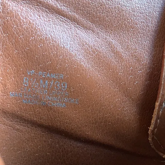 Vince Camuto Peamer size 39 cognac leather Chelsea ankle boots side zip buckle