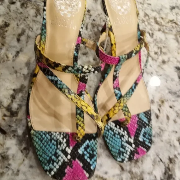Vince Camuto Soraja Multicolor Snakeskin Sandals