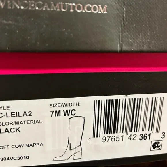 Vince Camuto Women’s Leila, Black Knee High Boots, Size 7M, Wide Calf