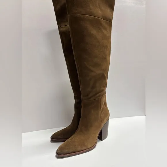 Vince Camuto Women’s Paulie Over The Knee Boots Brown, Size 11M, Wide Calf