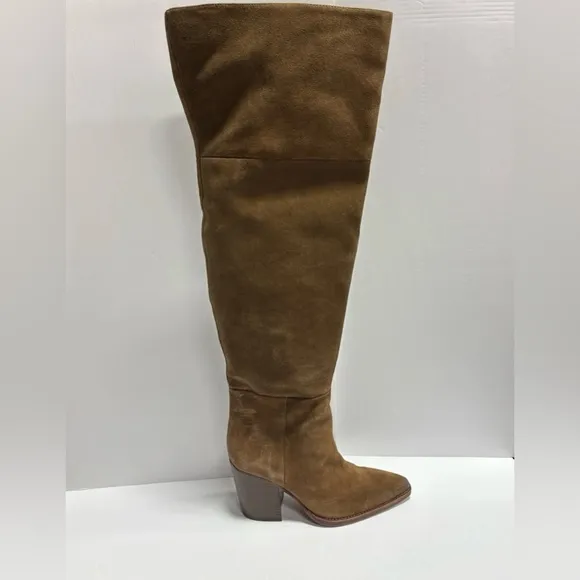 Vince Camuto Women’s Paulie Over The Knee Boots Brown, Size 11M, Wide Calf